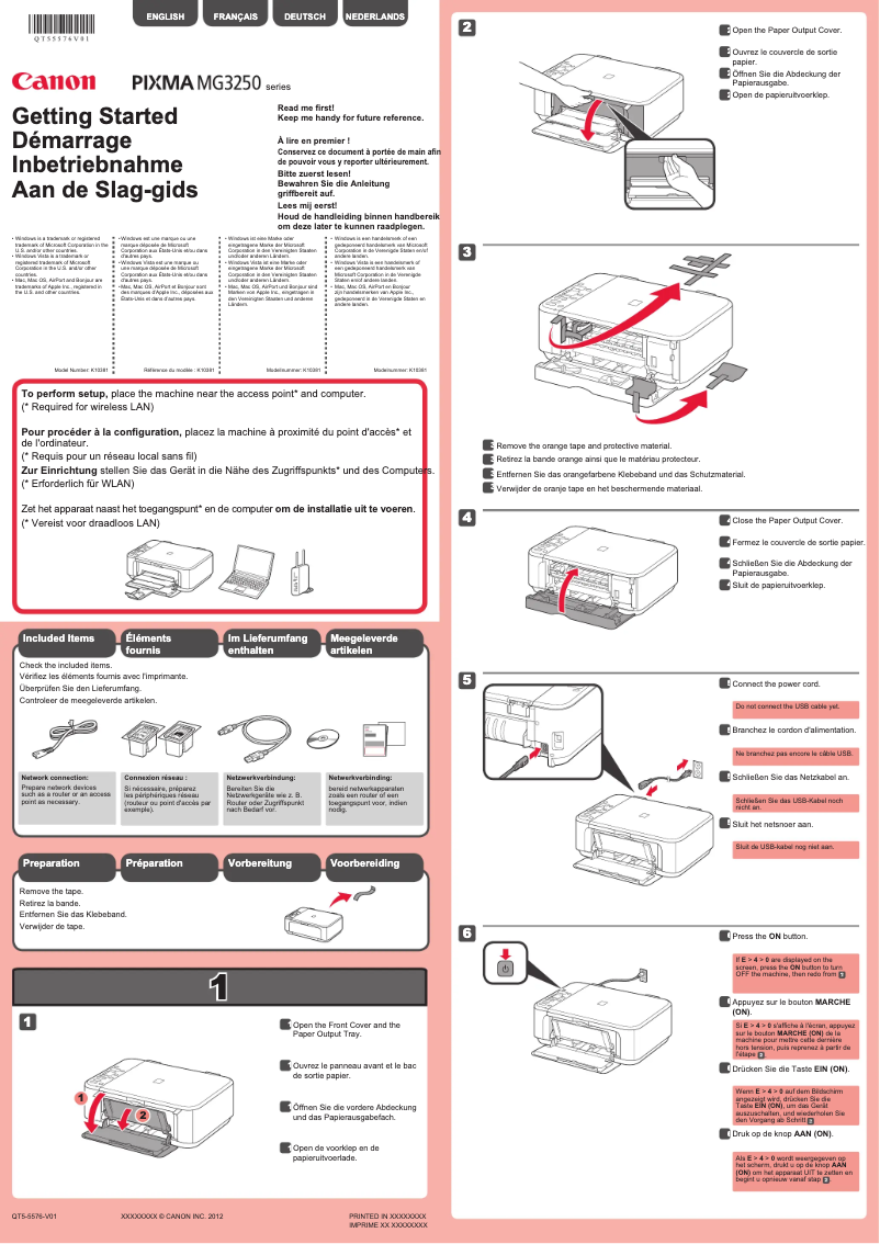 Page 1 of the manual User Manual Canon Pixma MG3200