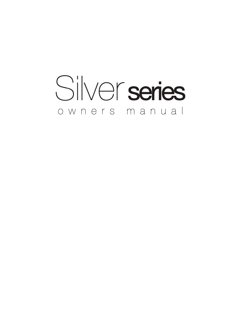 First page image of the manual for Silver 10