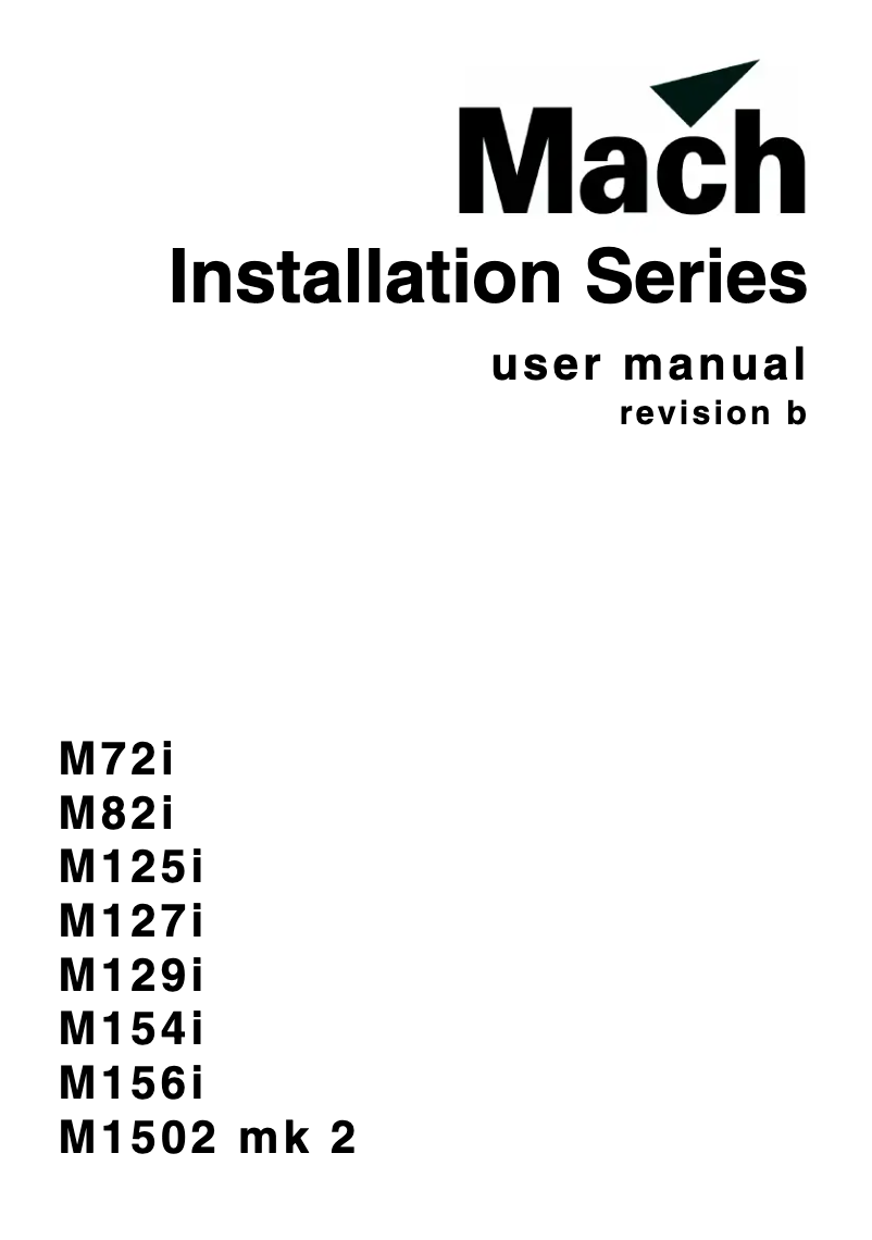 Page 1 of the manual Installation Guide Martin M129i