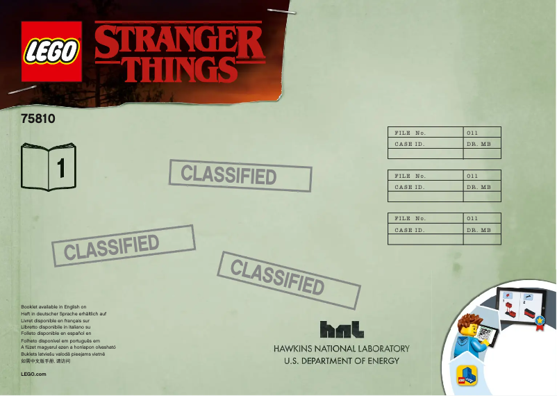 First page image of the manual for Stranger Things 75810