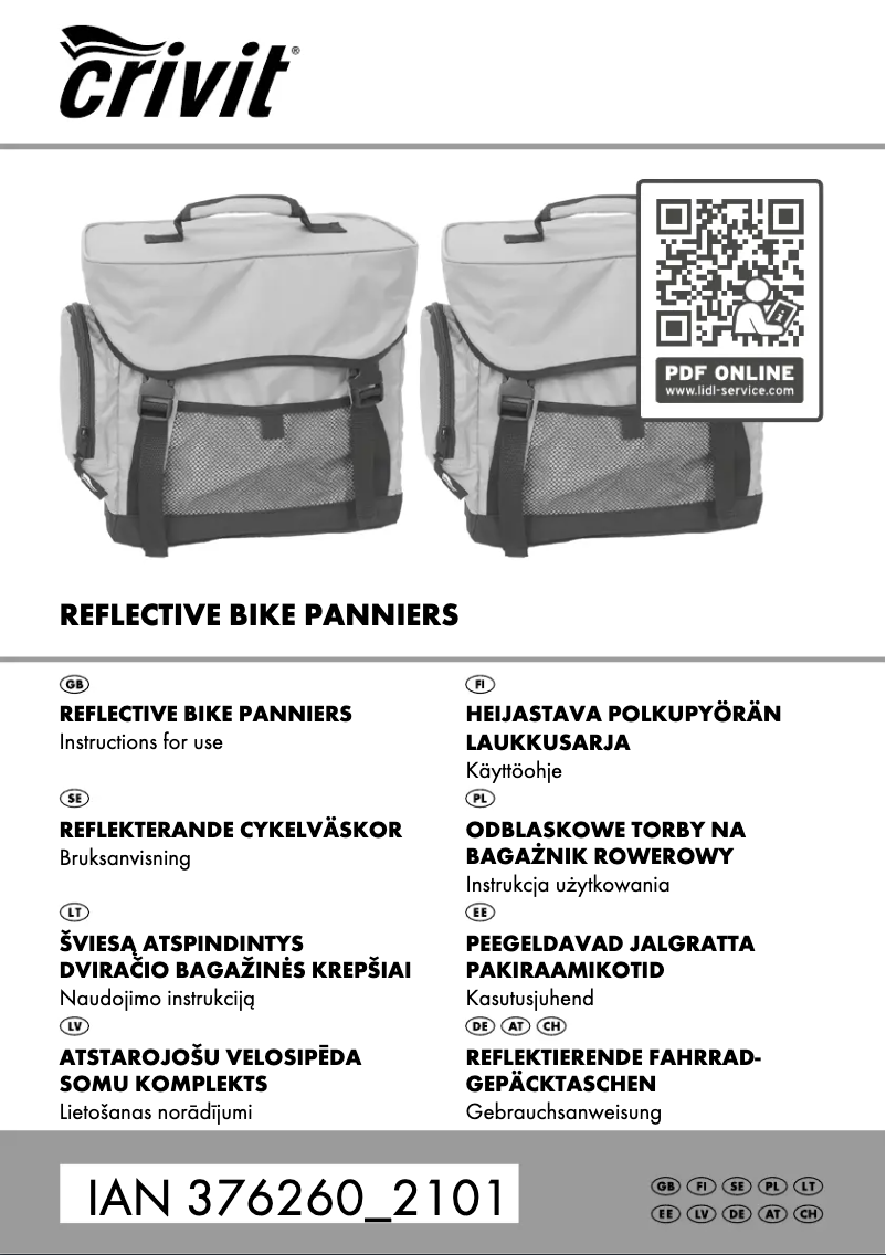 Page 1 of the manual User Manual Crivit IAN 376260