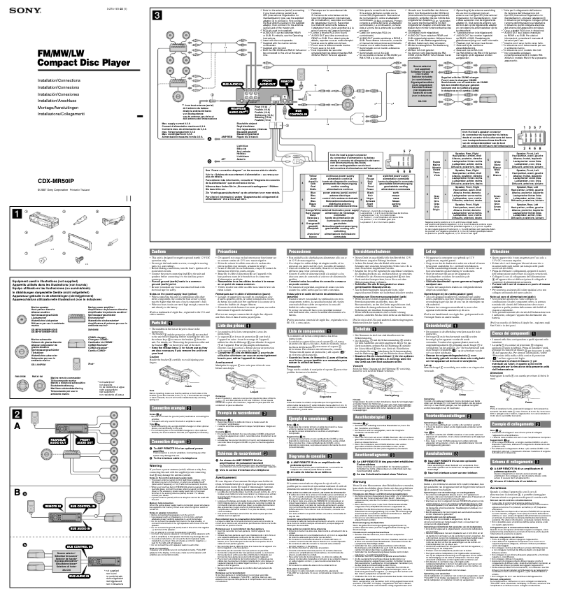 First page image of the manual for CDX-MR50IP