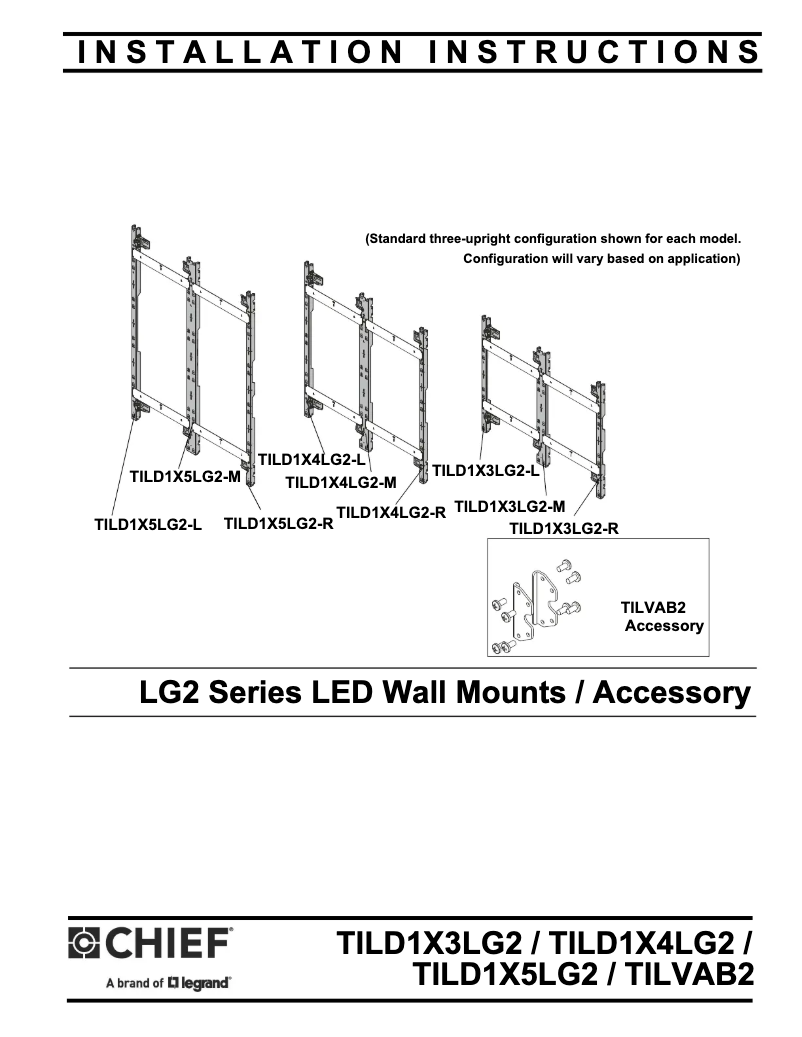 First page image of the manual for TILD1X3LG2-M