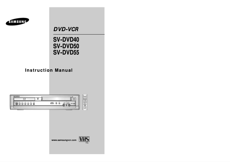 Page 1 of the manual User Manual Samsung SV-DVD50