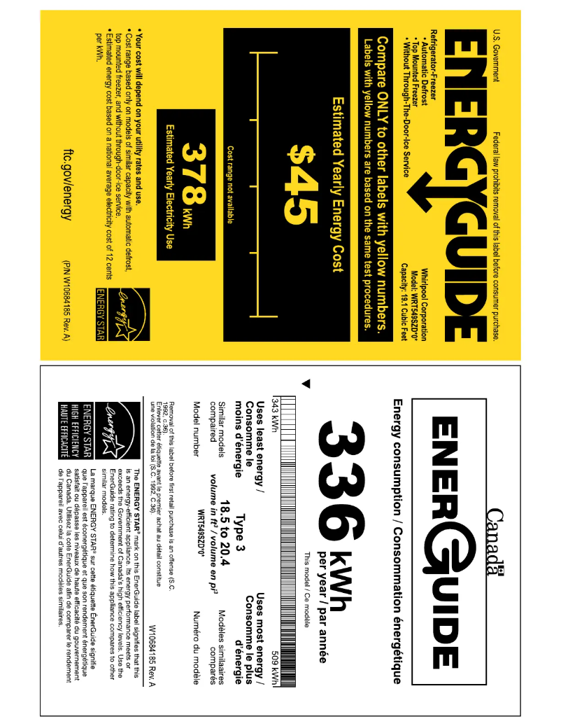 Image de la première page du manuel de l'appareil WRT549SZDW