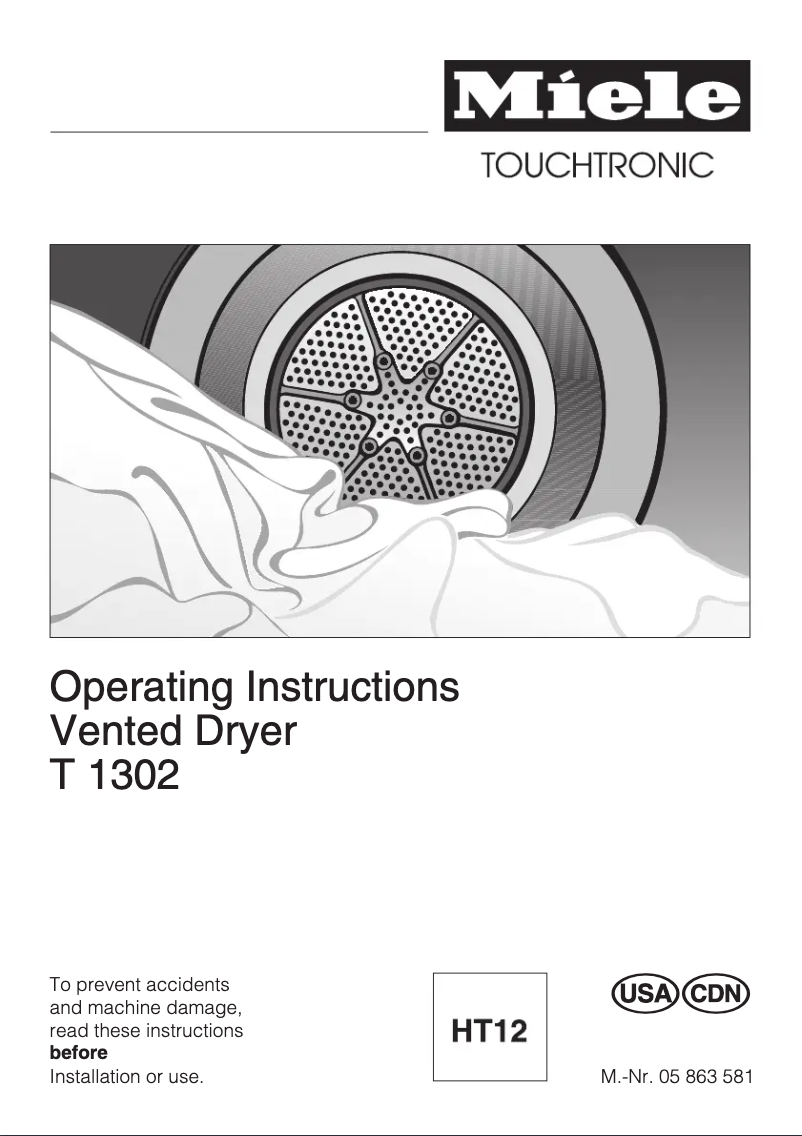 First page image of the manual for T1302