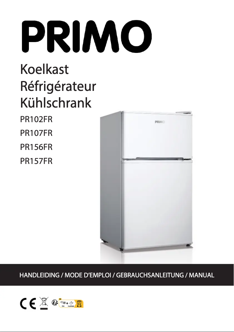 First page image of the manual for PR157FR