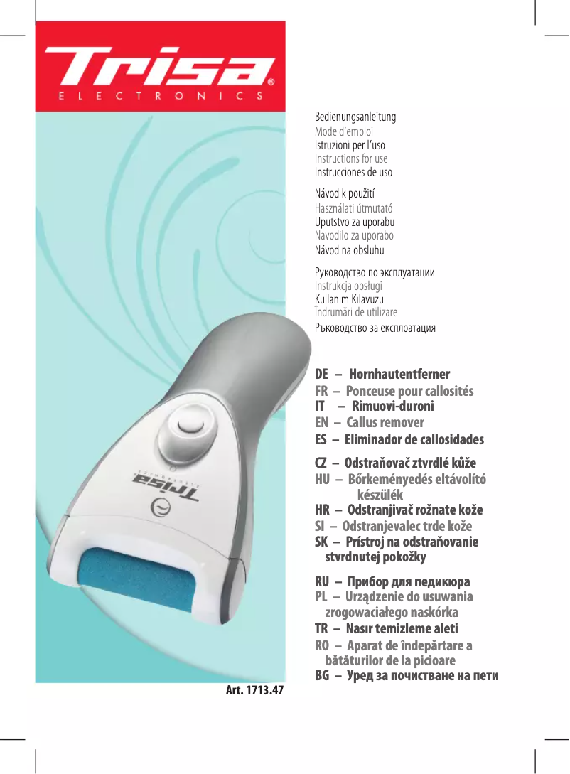 Page 1 of the manual User Manual Trisa Smooth Skin