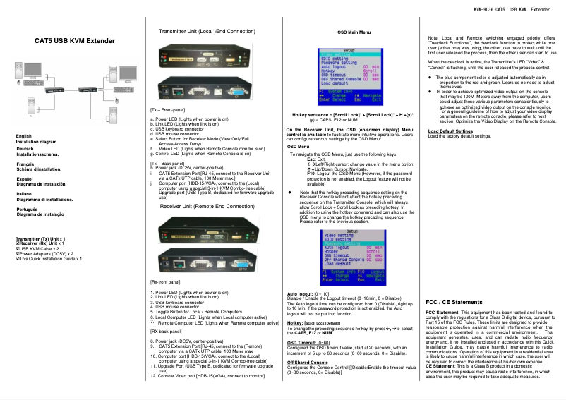 Page 1 of the manual User Manual LevelOne KVM-9036