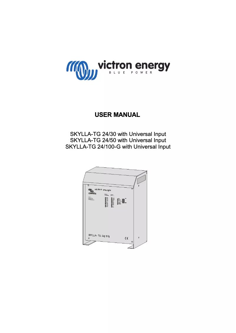 Page 1 of the manual User Manual Victron Energy Skylla-TG 24/30