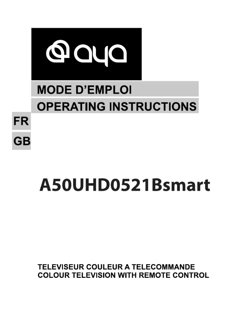 First page image of the manual for A50UHD0521BSMART