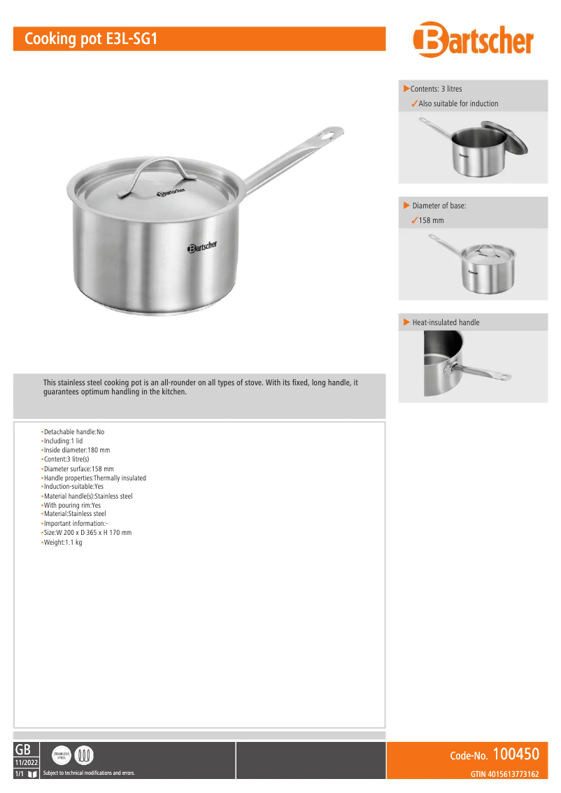 First page image of the manual for E3L-SG1