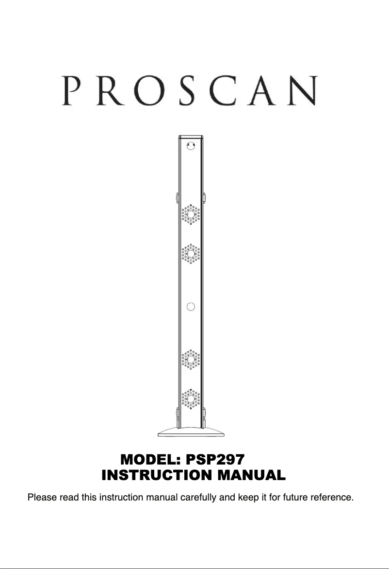 Page 1 of the manual User Manual Proscan PSP297