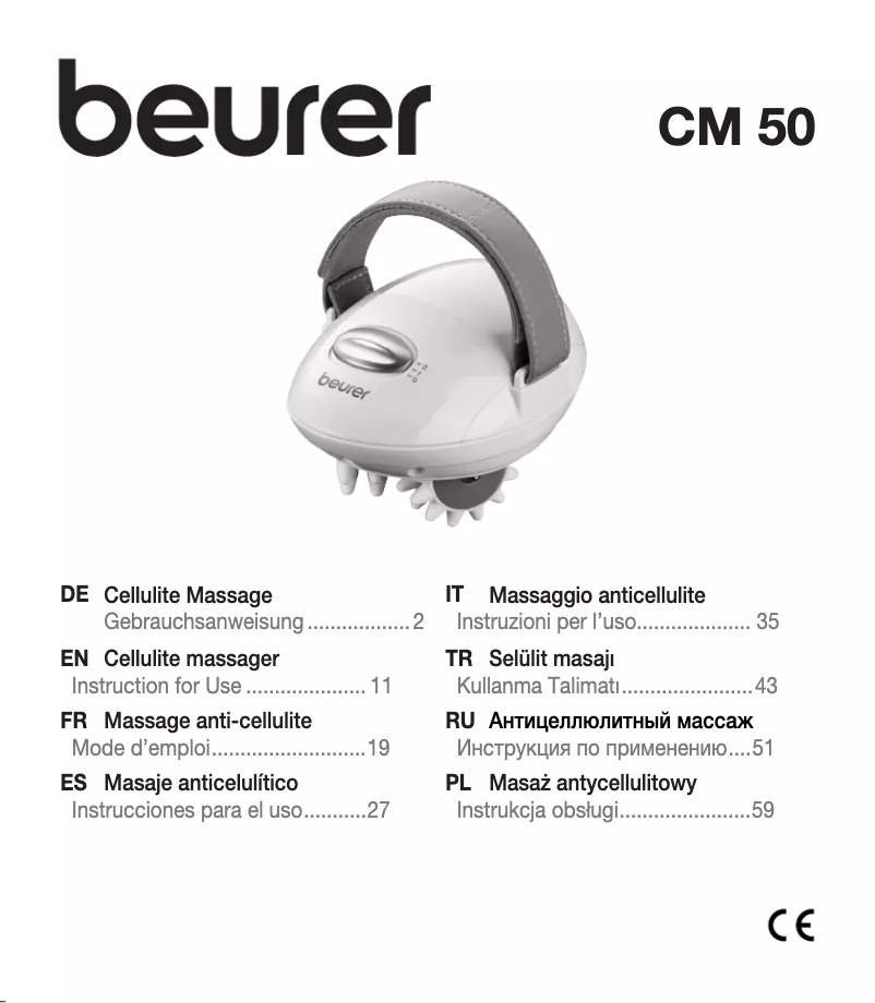 Page 1 of the manual User Manual Beurer CM 50