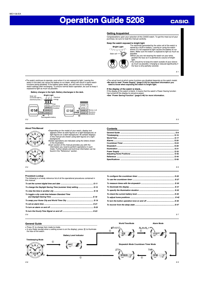 Page 1 of the manual User Manual Casio Collection AQ-S810W-8A2VEF