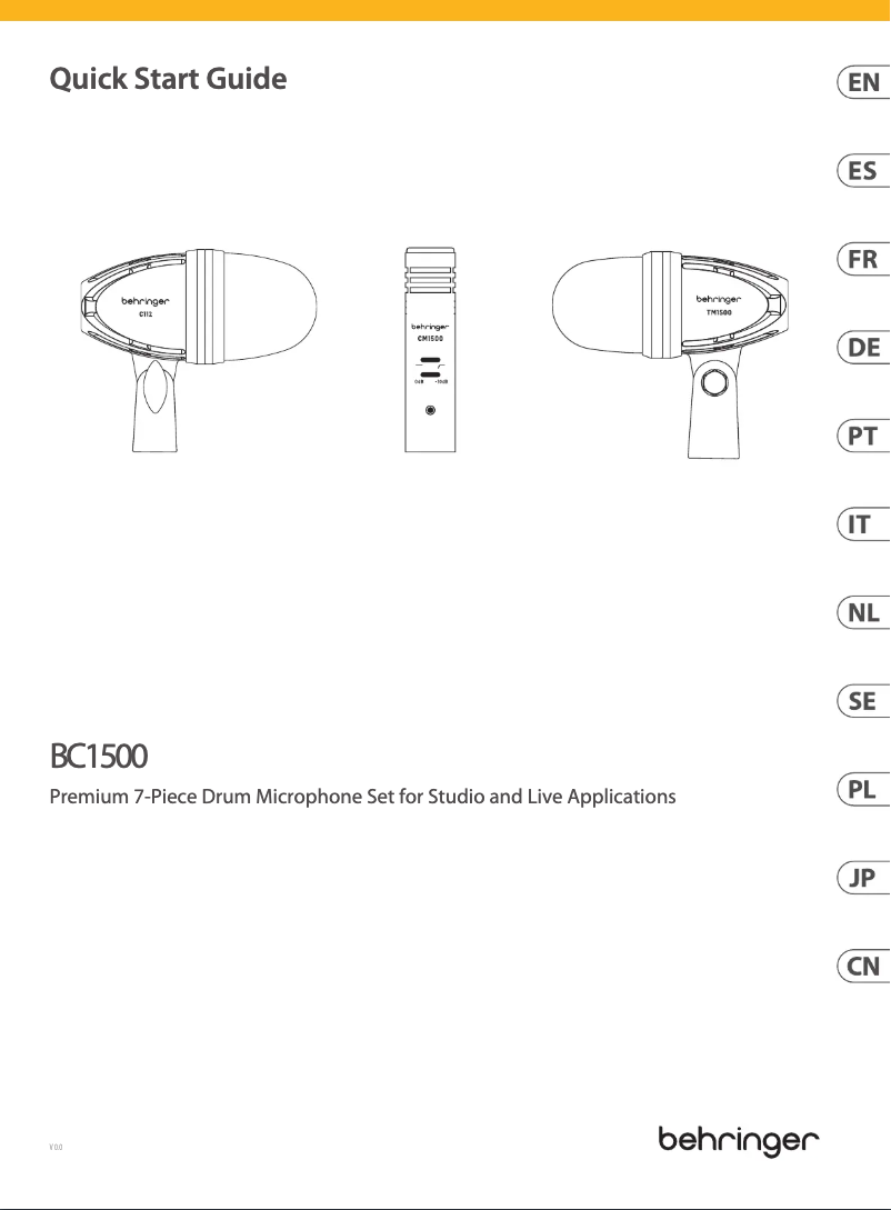 First page image of the manual for BC1500