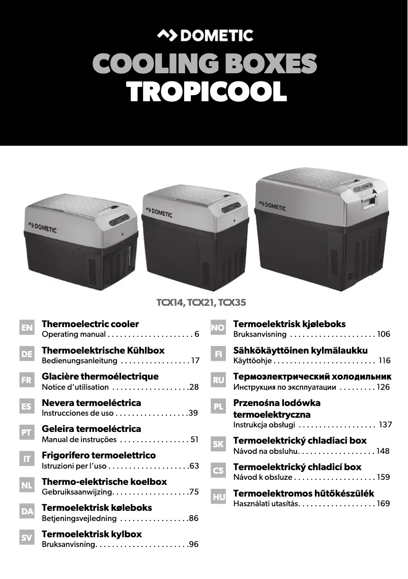 First page image of the manual for TCX 35