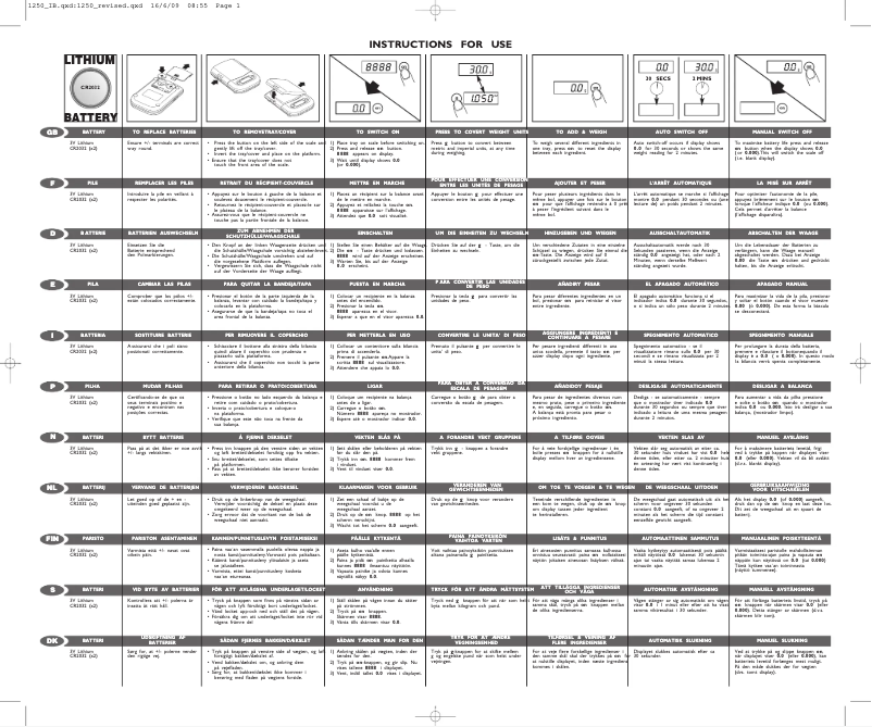 Image de la première page du manuel de l'appareil 1250
