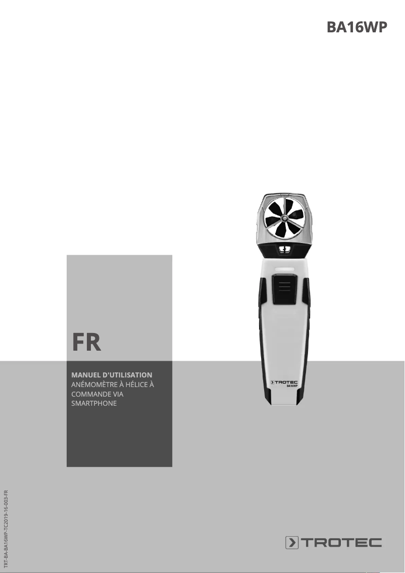 First page image of the manual for BA16WP