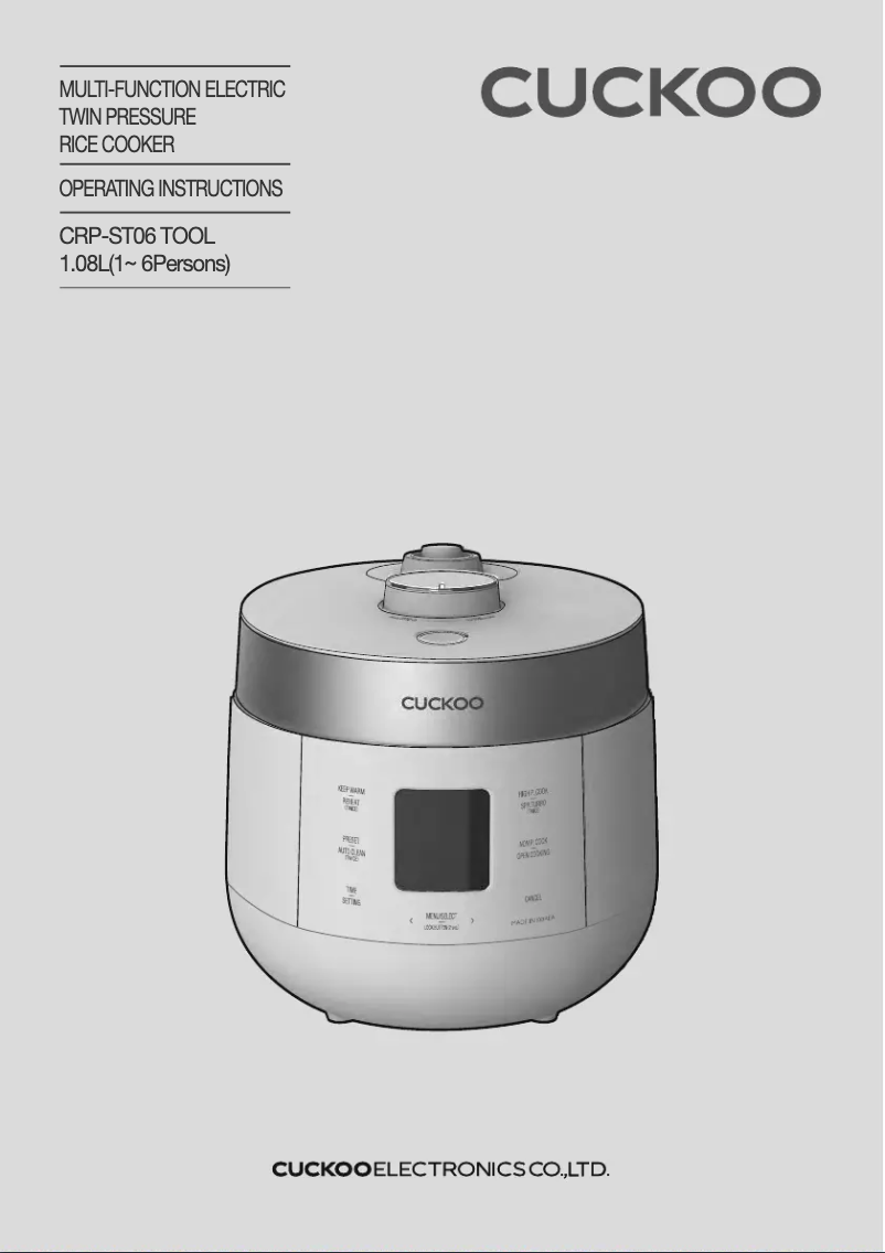 First page image of the manual for CRP-ST0609F