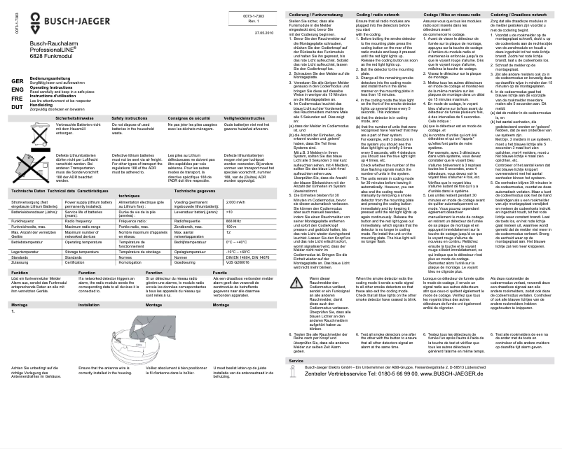 First page image of the manual for 6828