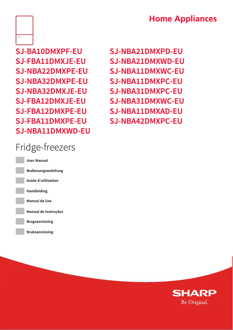 Page 1 of the manual User Manual Sharp SJ-NBA11DMXWC-EU