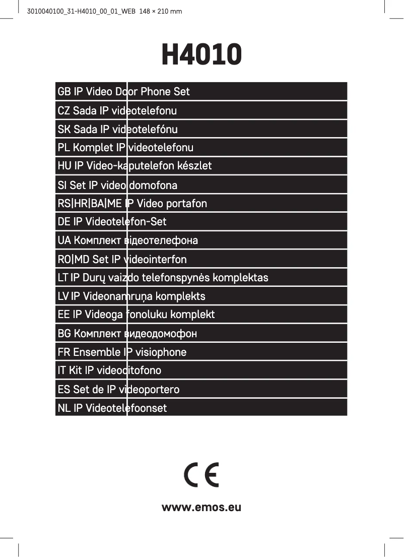 Page 1 of the manual User Manual Emos H4010