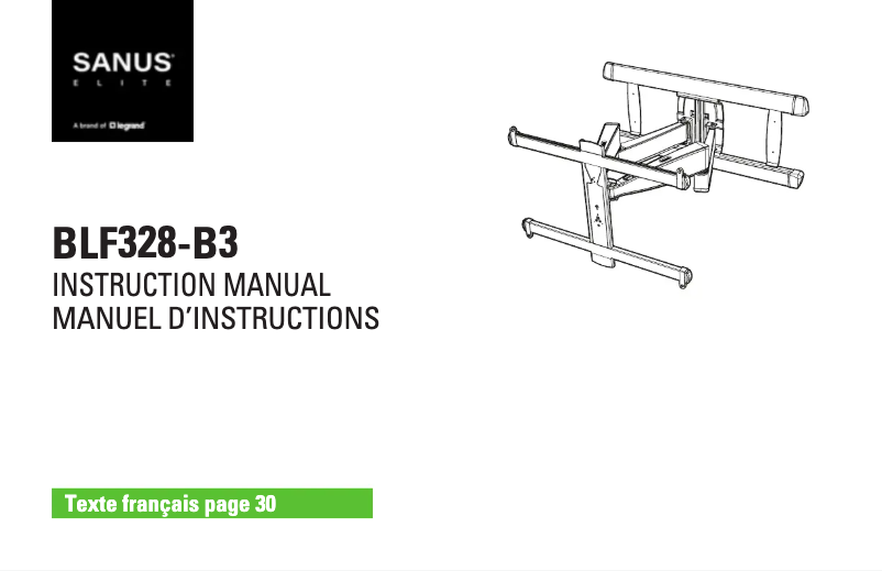 Page 1 of the manual Installation Guide Sanus BLF328