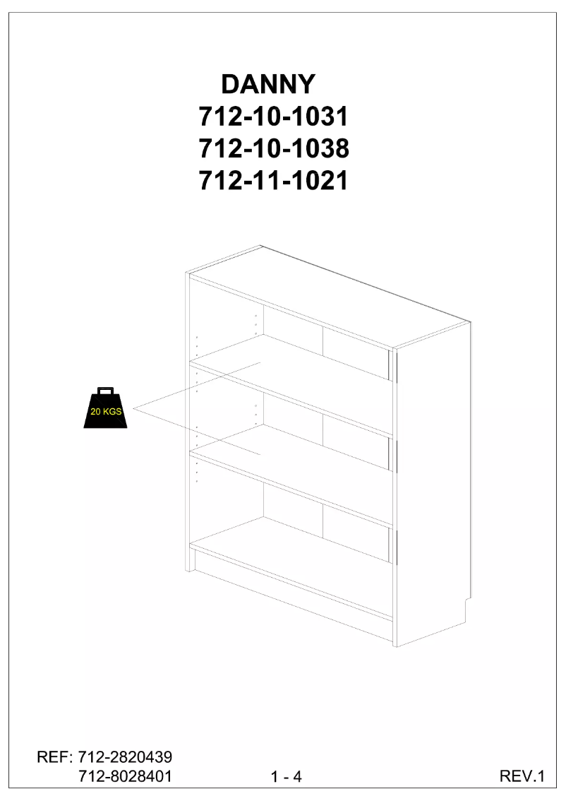 First page image of the manual for Danny (80x28x106)