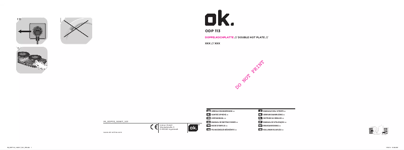 Page 1 of the manual User Manual OK ODP 113