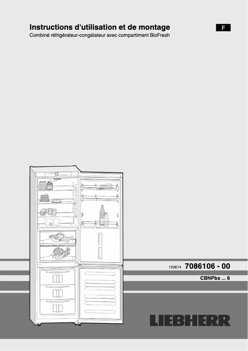 First page image of the manual for CBNPbs 3756 Premium BioFresh NoFrost