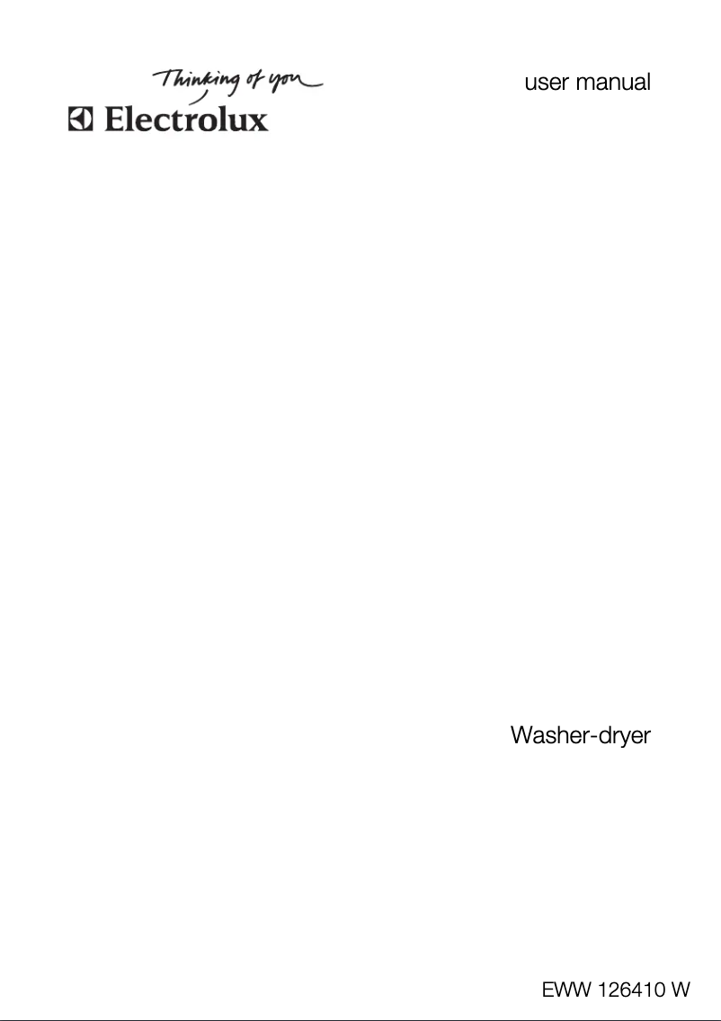 First page image of the manual for EWW 126410