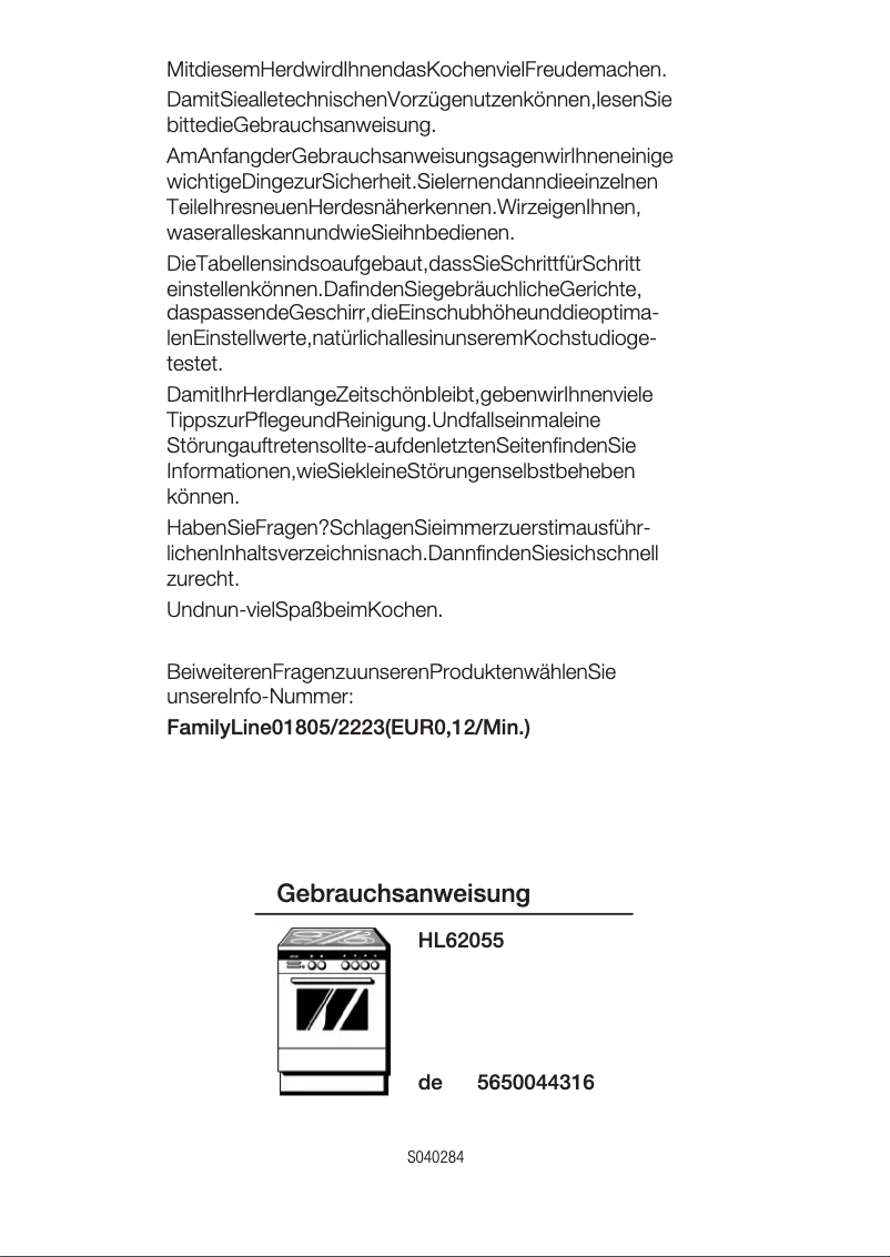 Page 1 of the manual User Manual Siemens HL62055