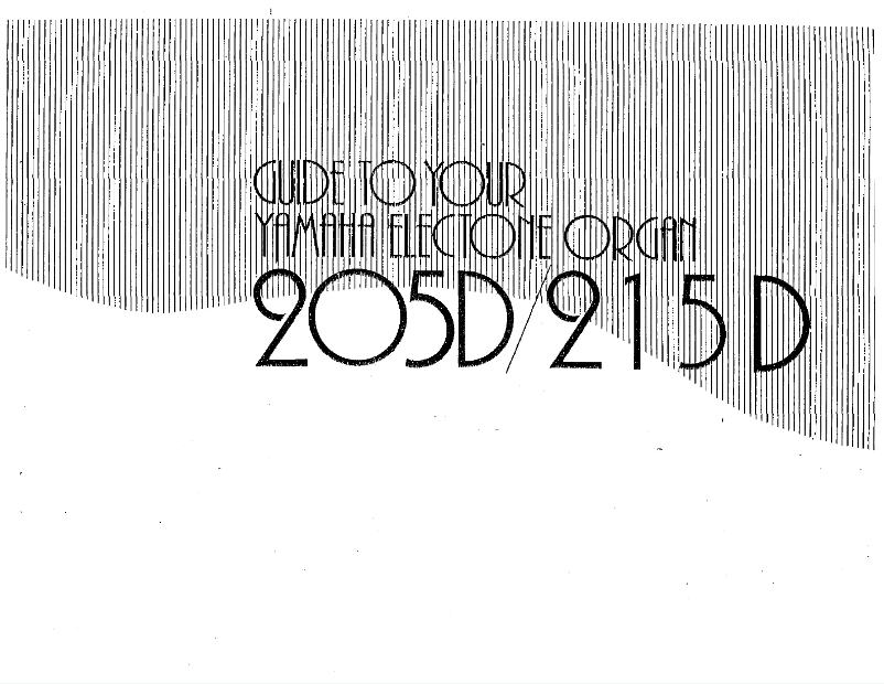 Page 1 of the manual User Manual Yamaha Electone 215D