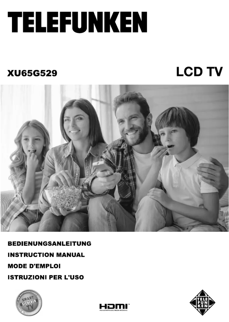 First page image of the manual for XU65G529