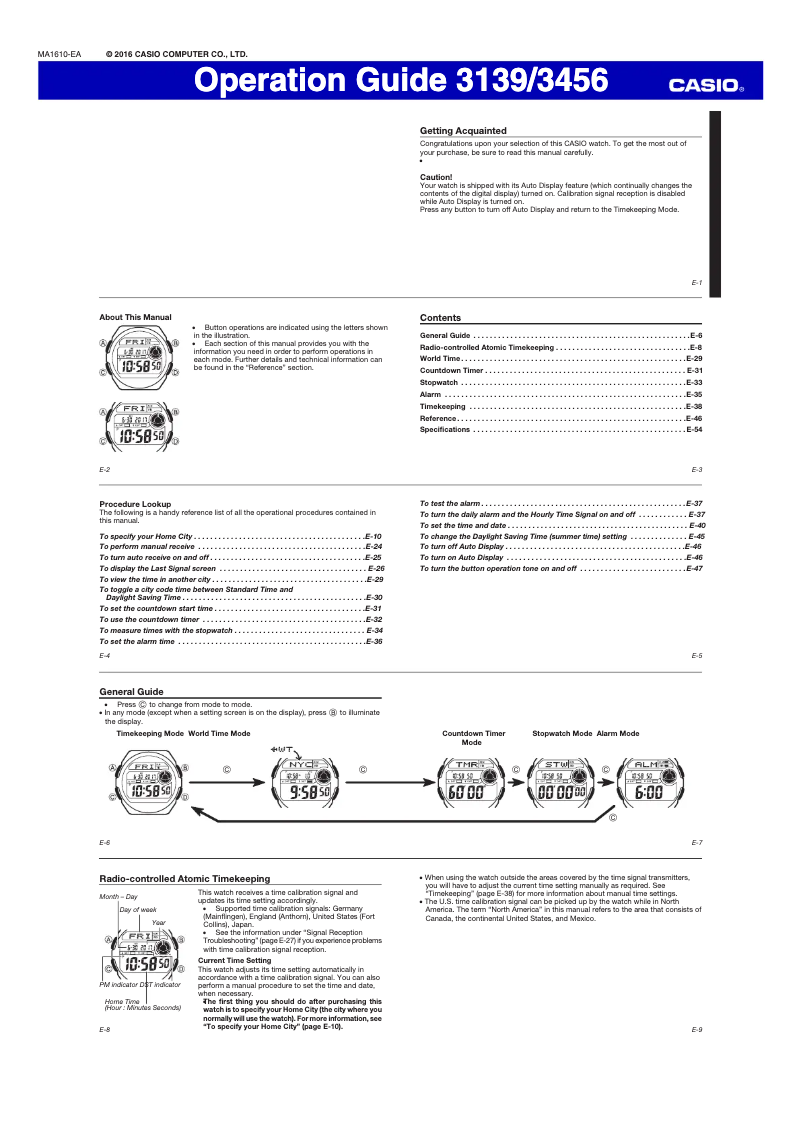 First page image of the manual for Radio Controlled WV-200E-1AVEF