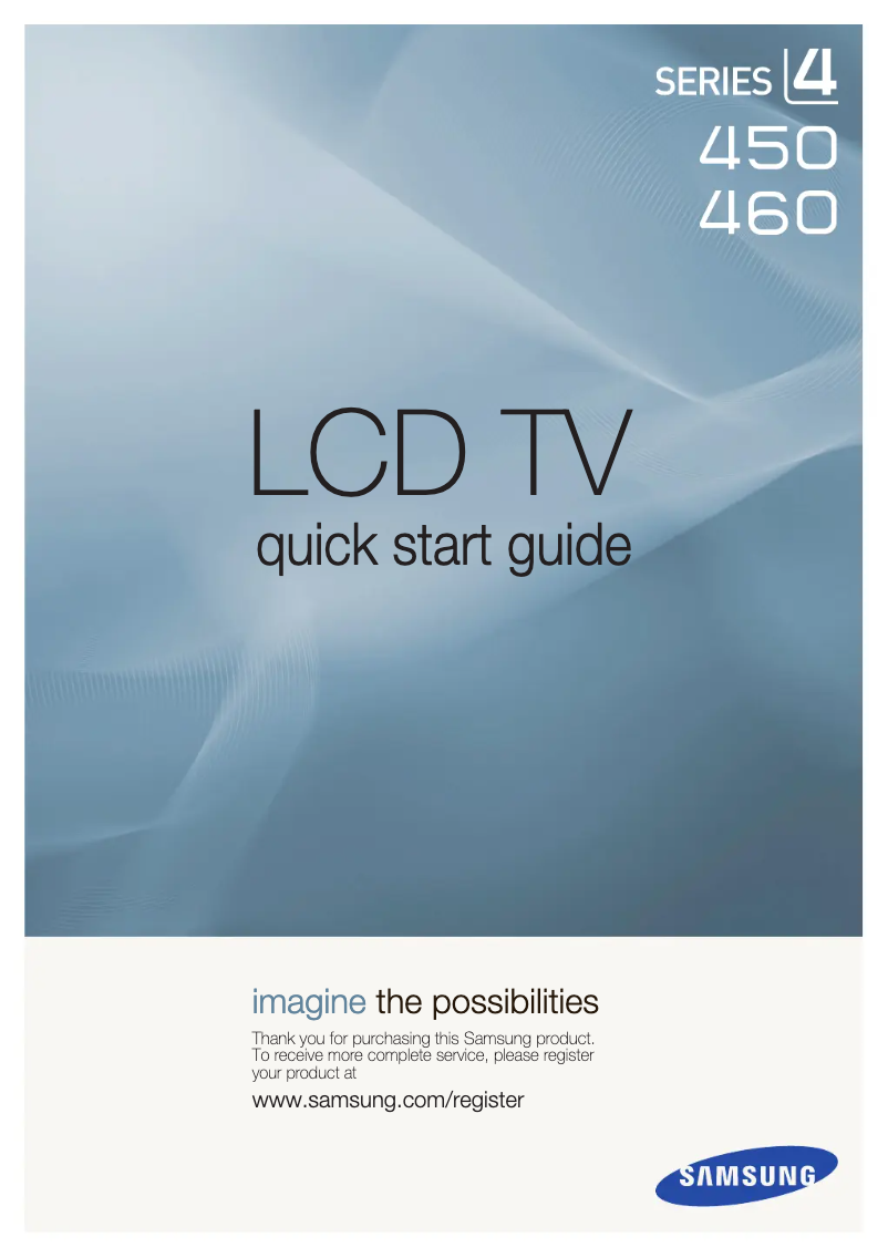 First page image of the manual for LN22B450C8