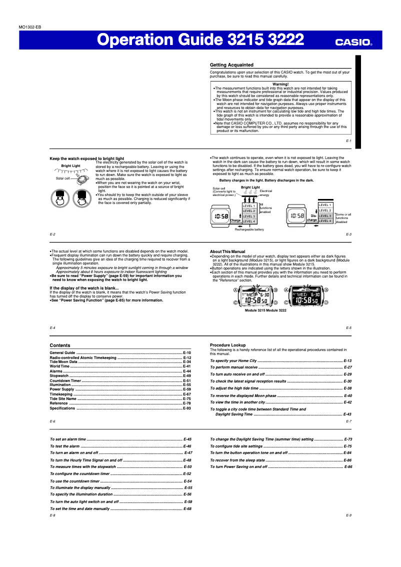 Page 1 of the manual User Manual Casio G-Shock GWX-5700CS-7ER