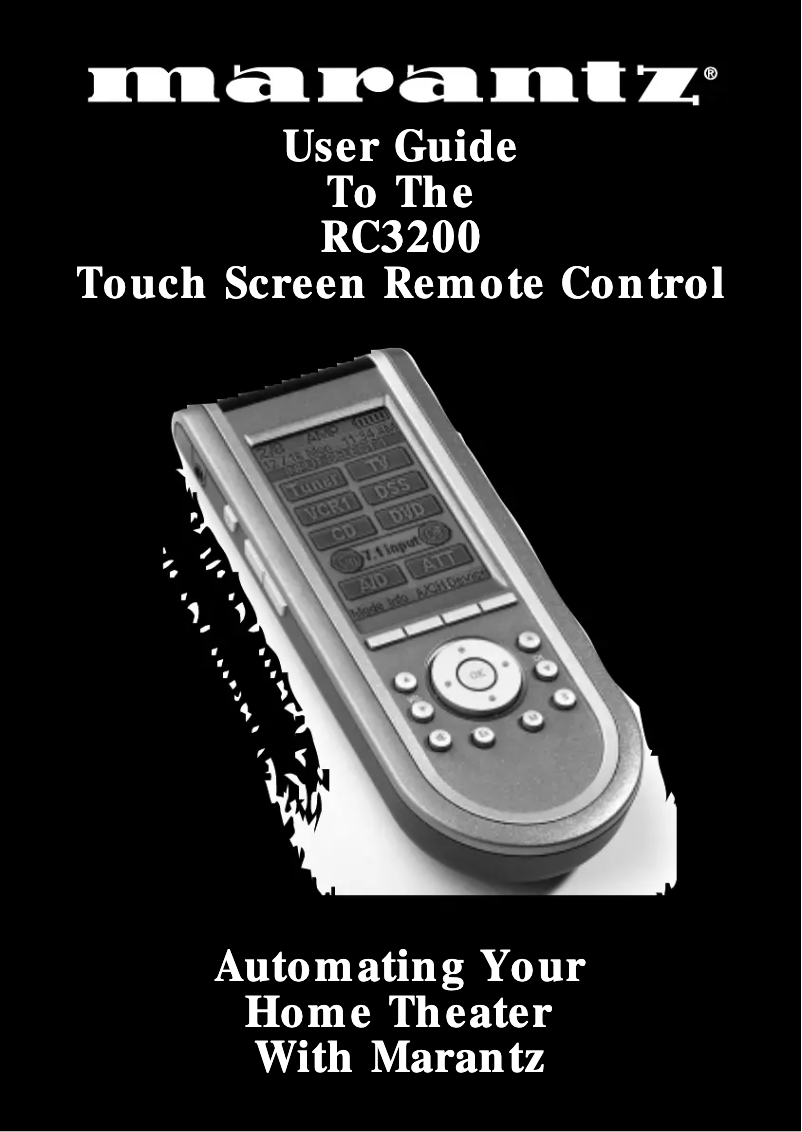 First page image of the manual for RC3200