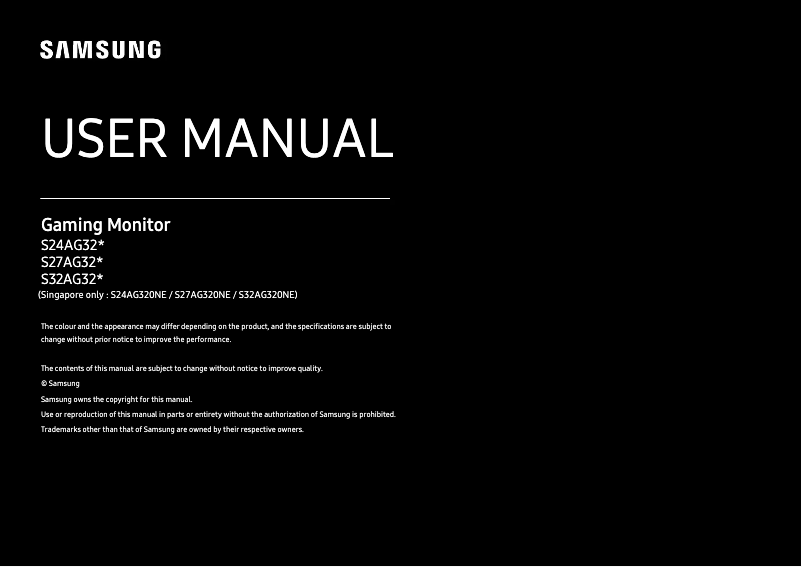 First page image of the manual for S24AG320NE