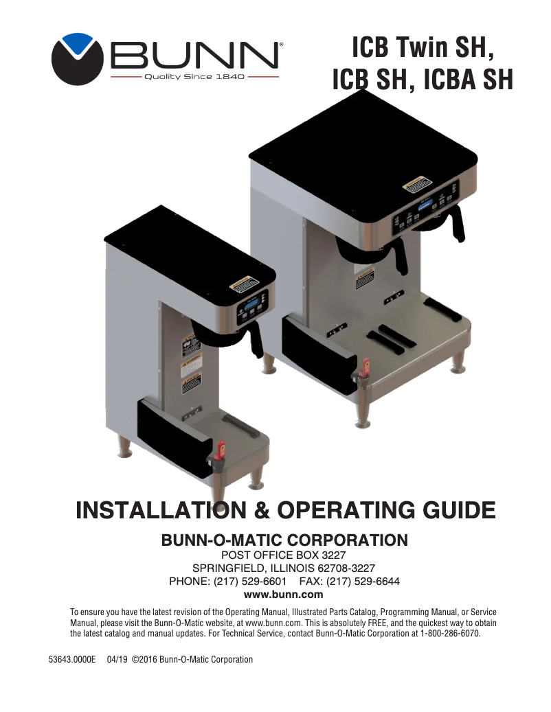 Image de la première page du manuel de l'appareil ICB Infusion Series Soft Heat Dual Volt SST