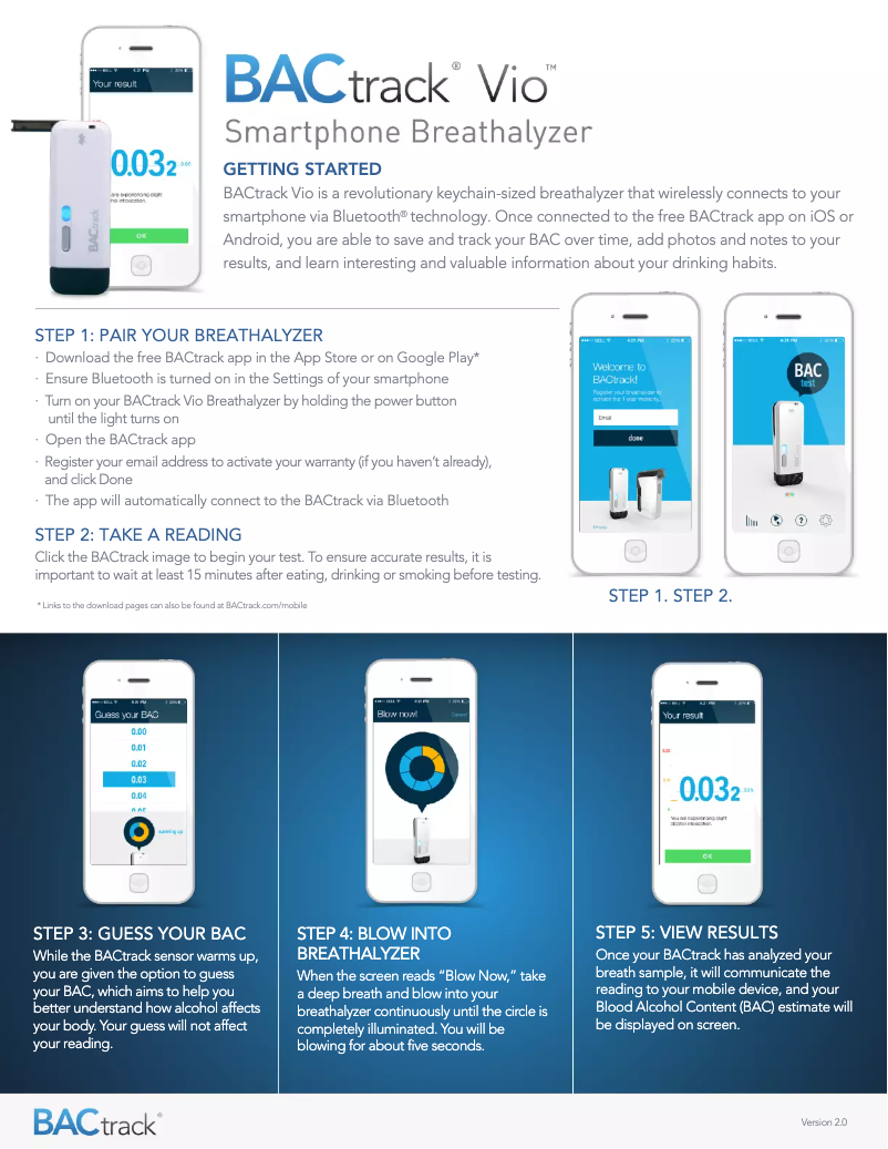 First page image of the manual for Vio BT-M2