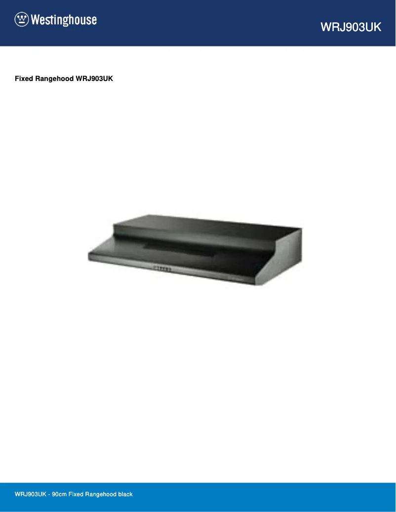 First page image of the manual for WRJ903UK