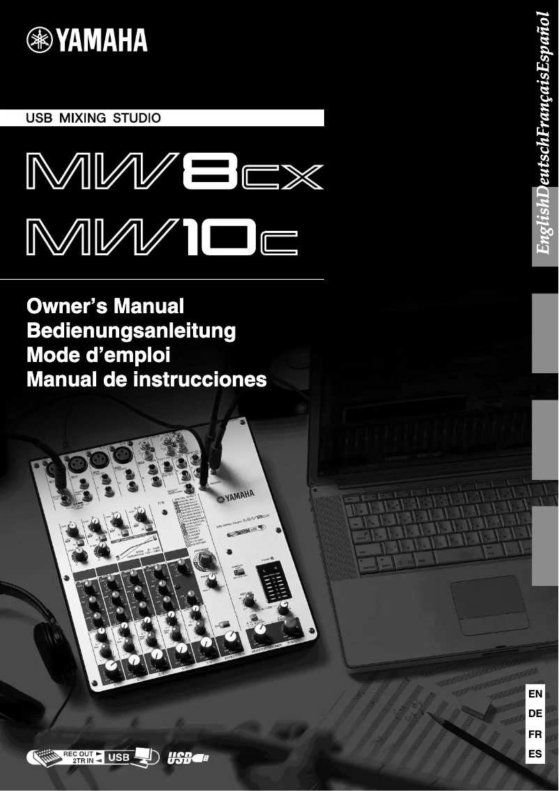 Page 1 of the manual User Manual Yamaha MW10C