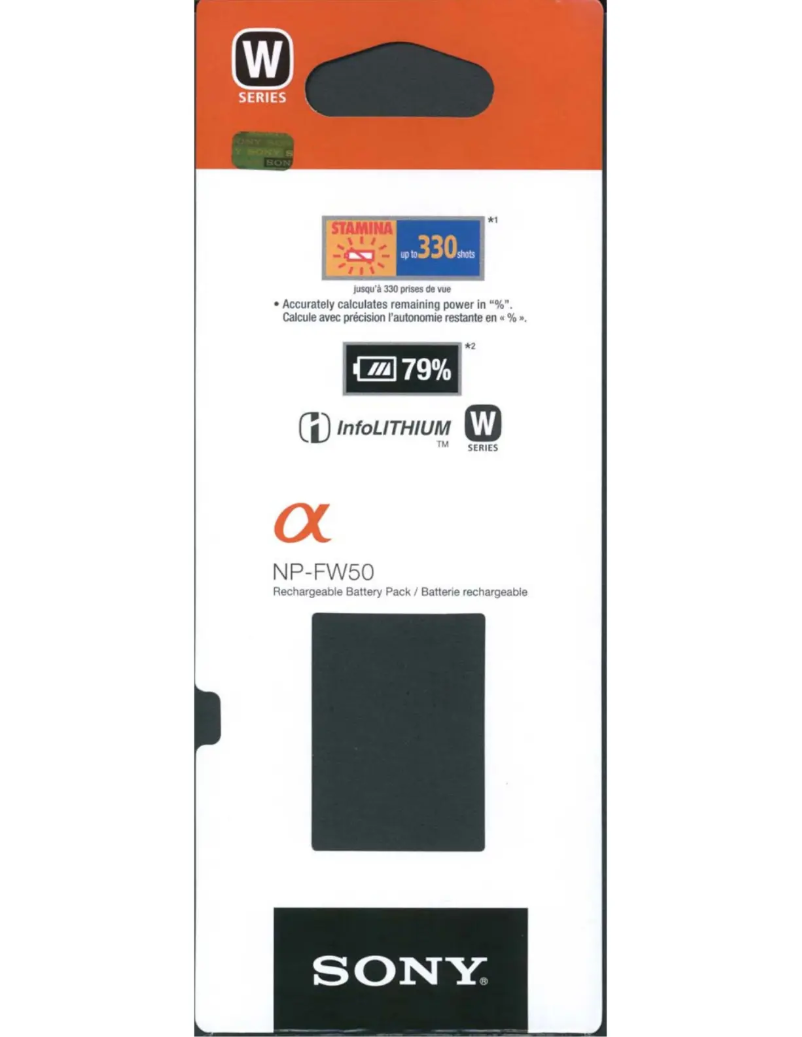 Page 1 of the manual User Manual Sony NP-FW50