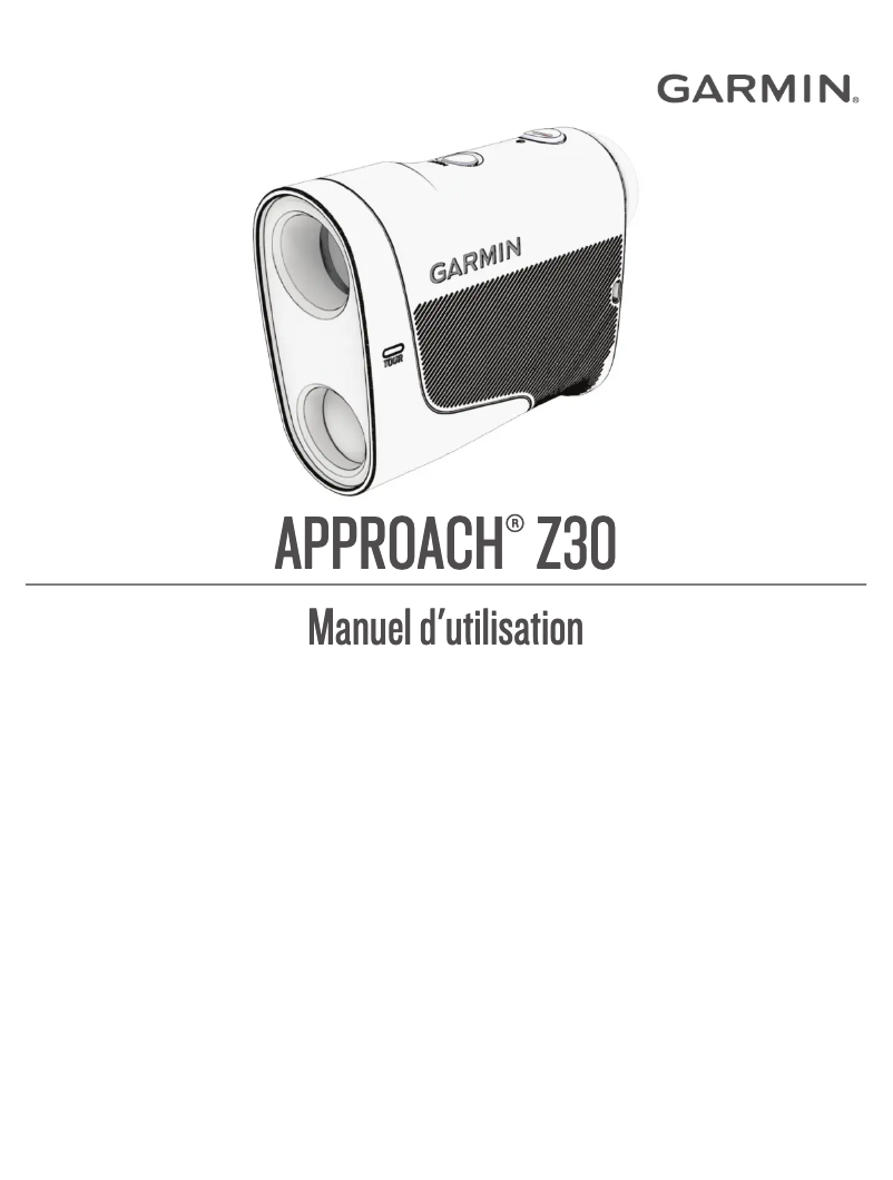 First page image of the manual for Approach Z30
