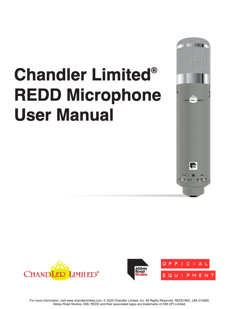 Page 1 of the manual User Manual Chandler REDD Microphone