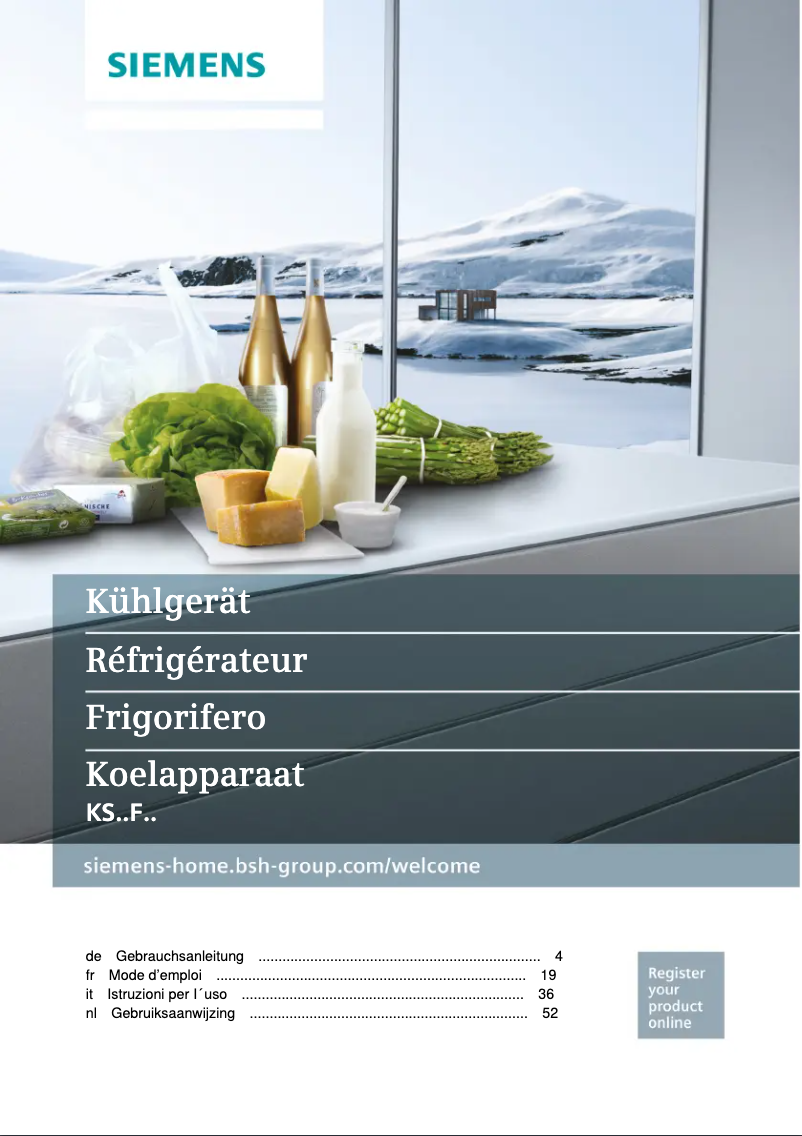 First page image of the manual for KS36FPW3P