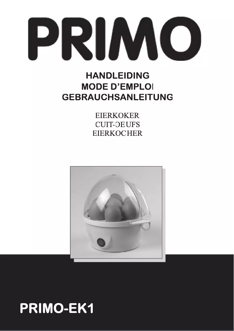 First page image of the manual for EK1