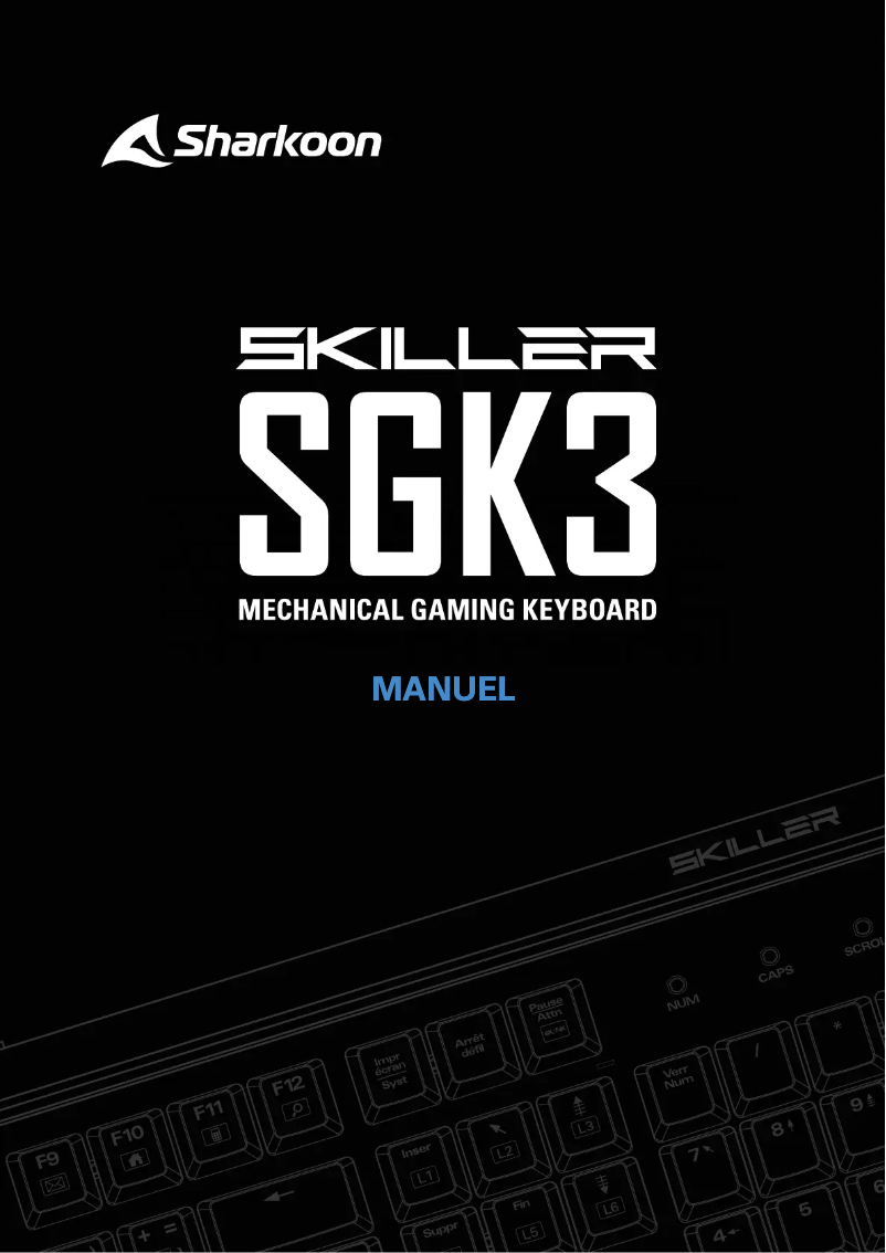 Page 1 of the manual User Manual Sharkoon Skiller SGK3